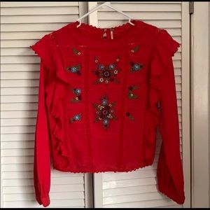 Free People embroidered top